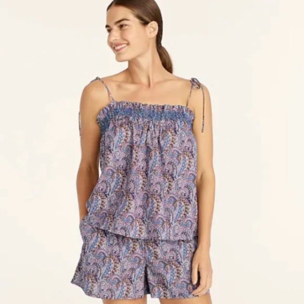 J. Crew Pajama Tank in Liberty® Tropical Prince Print